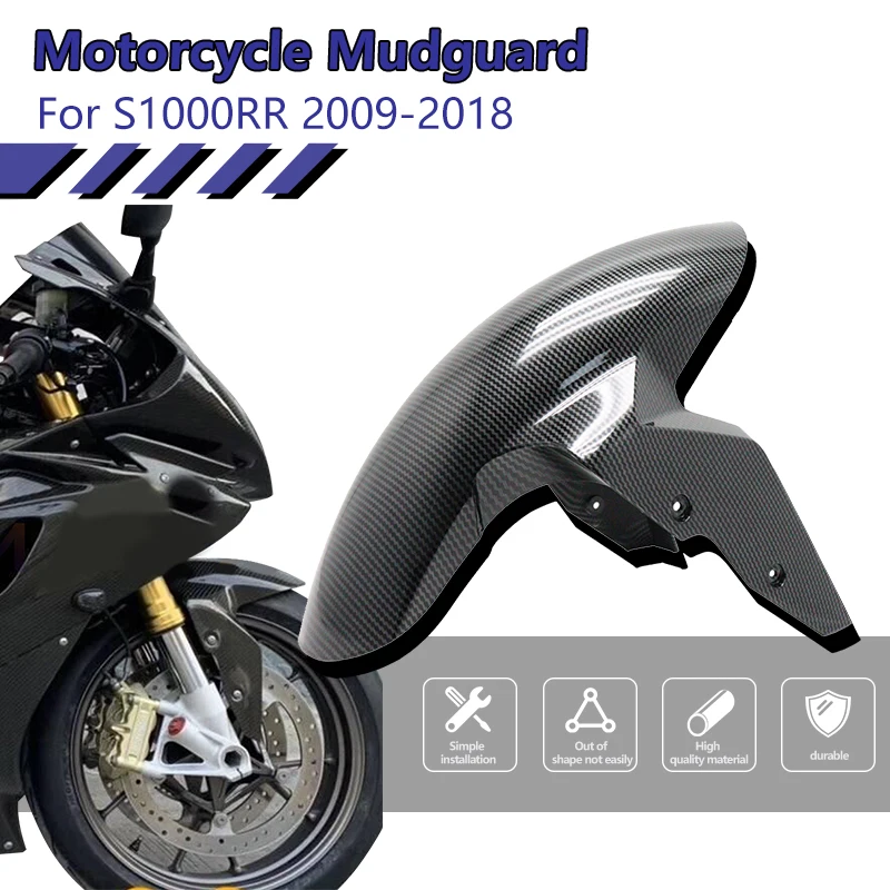 

Motorcycle Front Fender Fairing Accessories For BMW S1000RR S1000R 2009-2018 Splash Guard ABS Imitation Carbon Fiber Mudguards