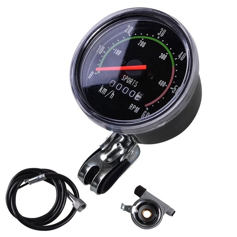 Waterproof Bicycle Bike Speedometer Analog Mechanical Odometer With Hardware Fitted For 26/28/29/27.5 Inch Bicycle