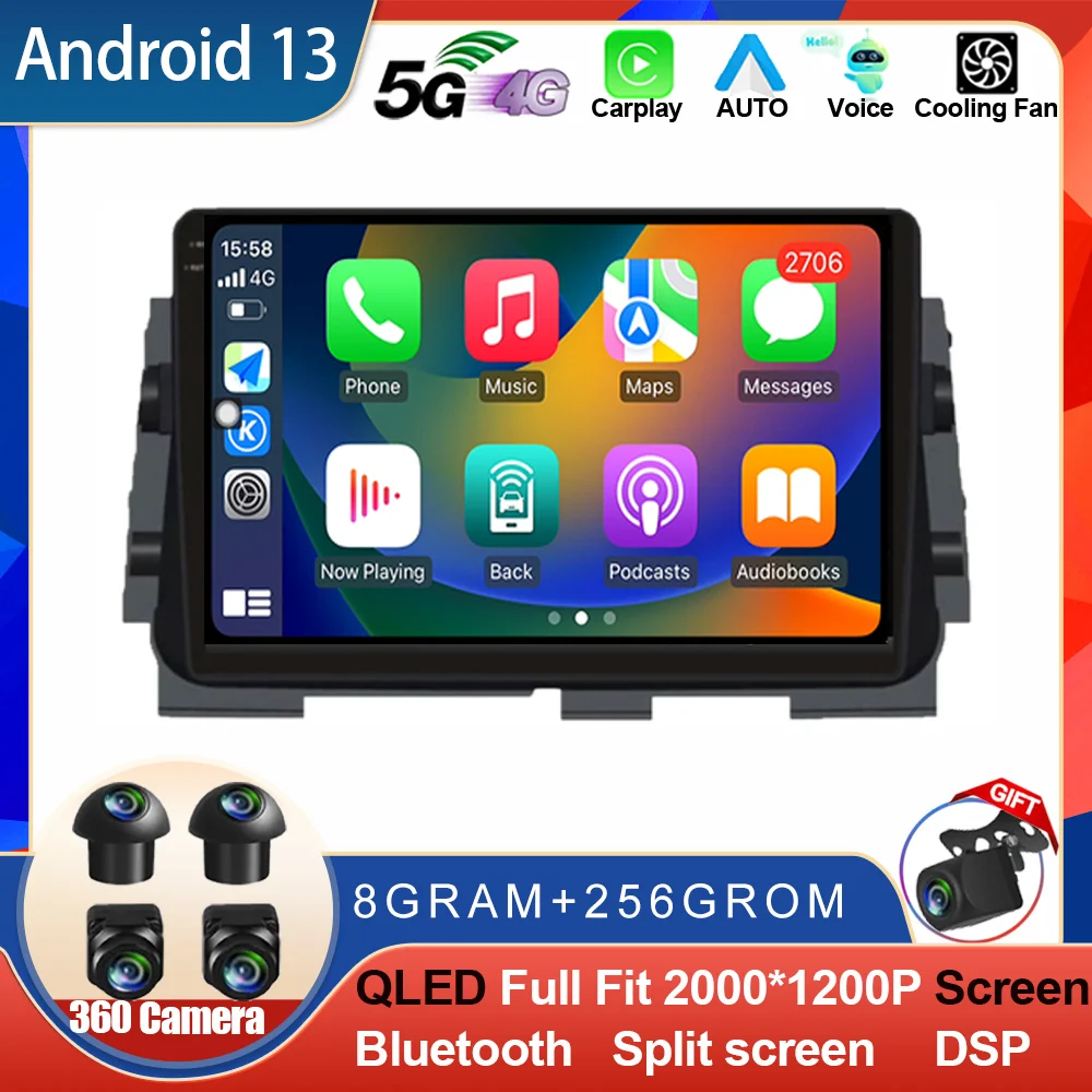 

Android 13 For NISSAN MICRA KICKS 2017 2018 2019 No 2din NO GPS DVD Car stereo Radio Vedio Multimedia Player Navigation