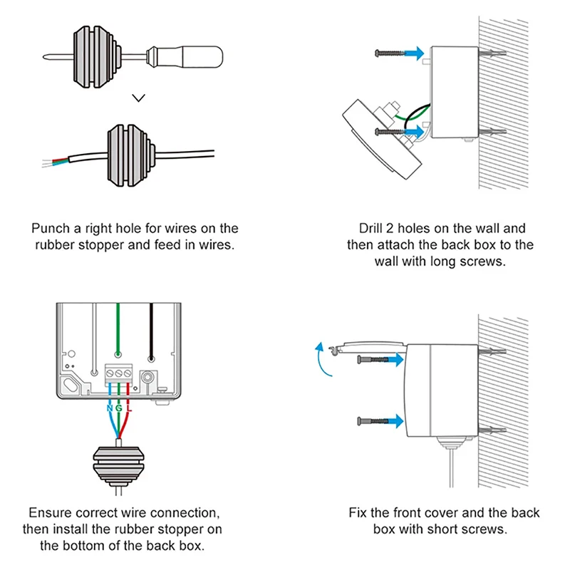 Avoir Tuya Smart Power Socket FR spina Standard IP55 copertura presa impermeabile presa di corrente esterna funziona con Alexa Google Home