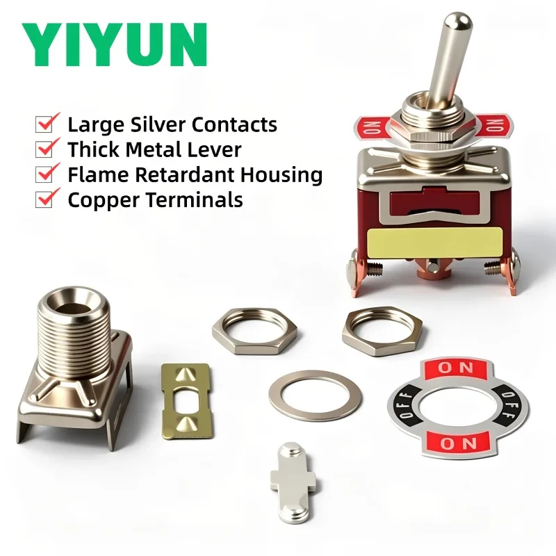 1PC E-TEN1021 Mini Toggle Switch 2/3 Position Latching Rocker Switch 1121 1122 1221 1321 1322 Industrial On Off Reset Switch