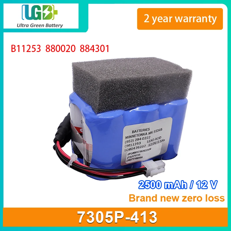 UGB New battery For DEVILBISS 7305 B11253 7305P-413 880020 884301 88-4301 Rechargeable battery 12V 2500mAh