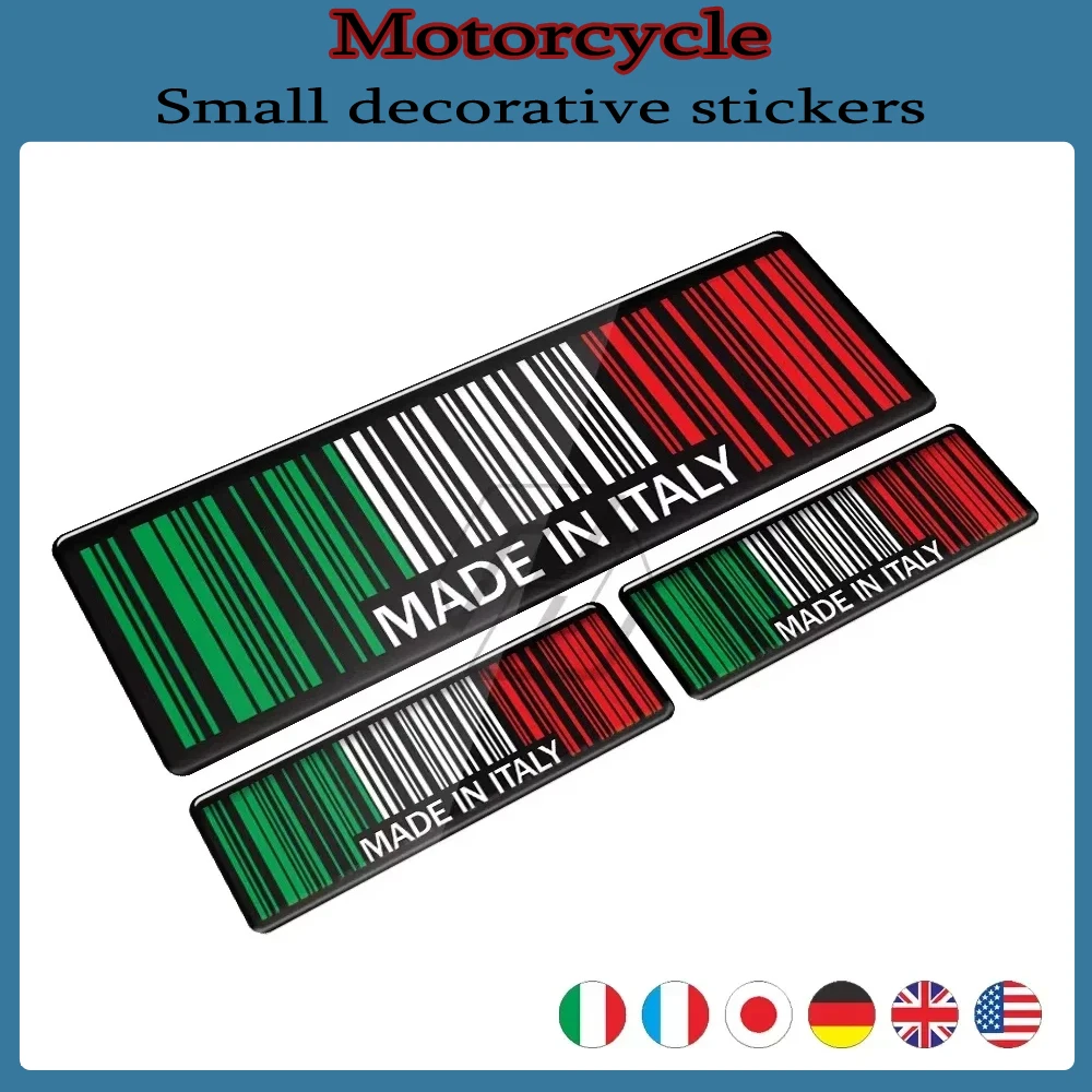 High Quality 3D Bar Code Sticker Made In Italy Sticker for Car Styling for Motorbike Decals stickers moto