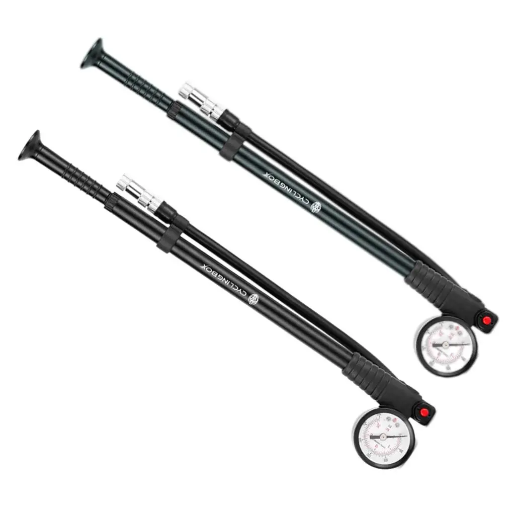 

Pump with Air Bleed Button No Air Loss 12 inch Aluminum Alloy High Pressure Bike Pump