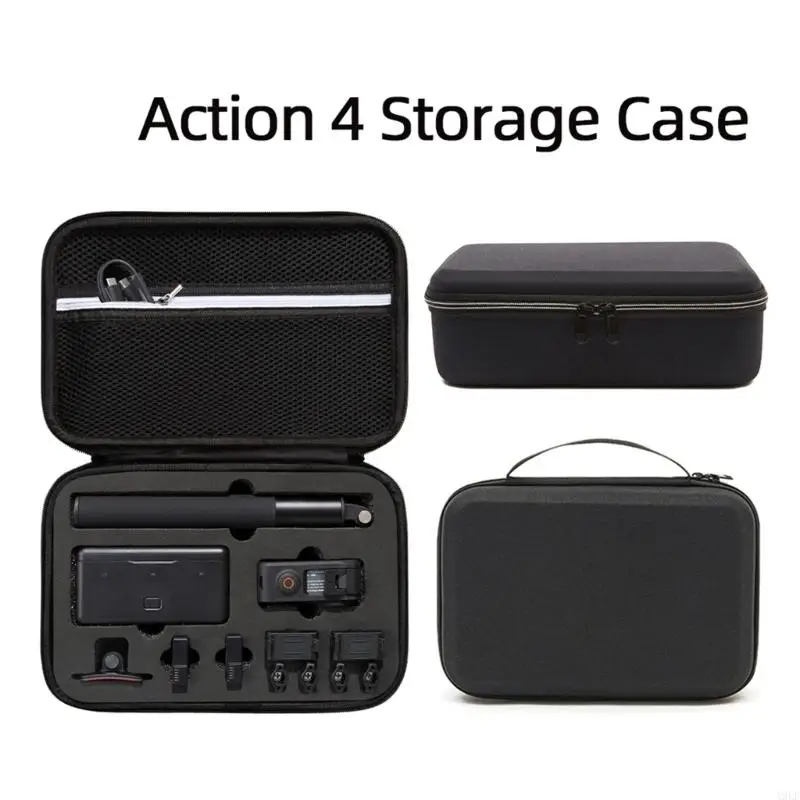 A9LF المحمولة EVA HARD TRADE CASE LOOD LINING HANDING FOR DJI Action 4 Camera