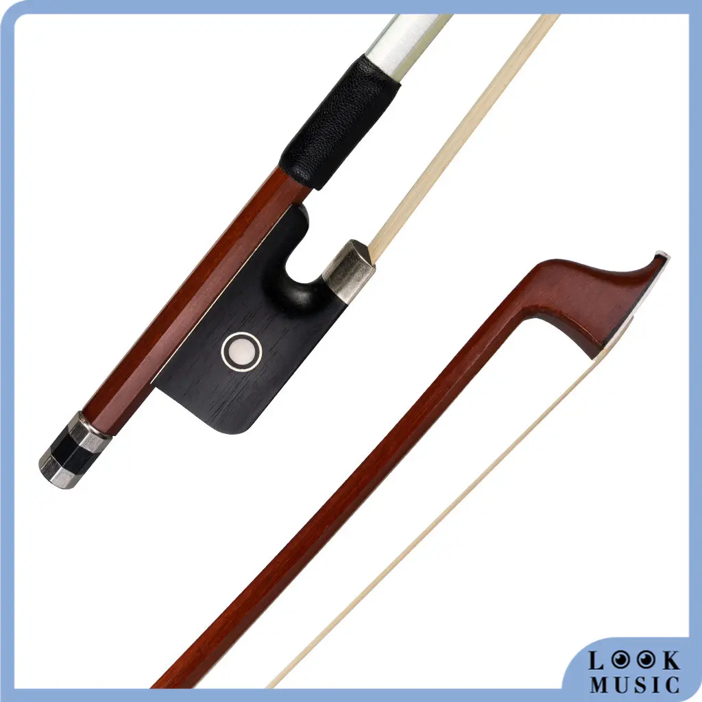 

LOOK 4/4 Cello Bow Brazilwood Octagonal Stick Ebony Frog Straight Advance Natural Horse Hair Well Balanced Cello Bow 780#