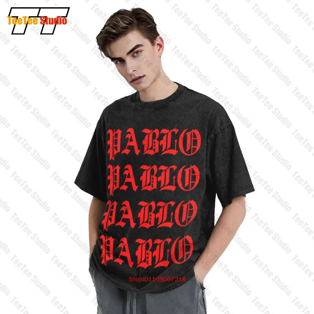 أشعر وكأنني حياة مستوحاة من Pablo Paris Tour F&B تي شيرت عتيق كبير الحجم O9O7