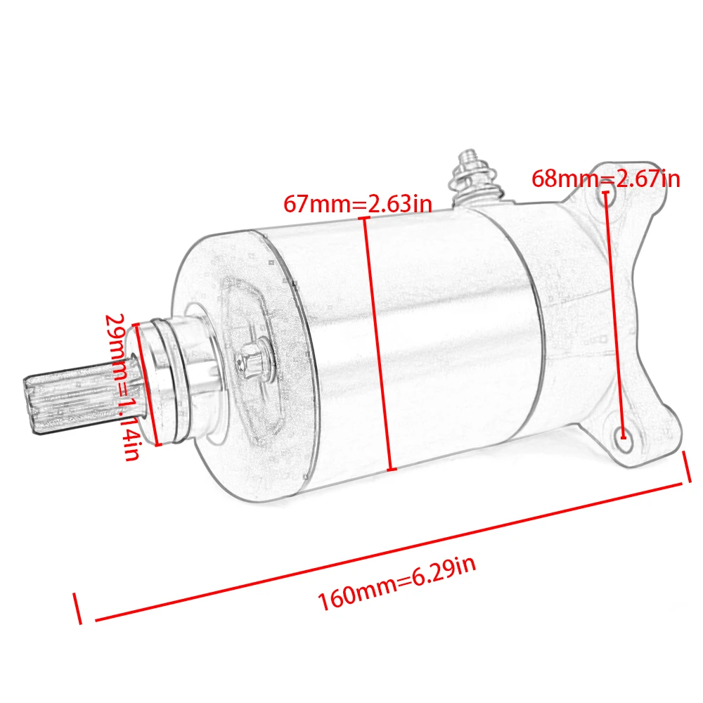 Starter Motor for Polaris ATP 330 500 Sportsman 335 400 450 500 Big Boss Magnum 325 425 Ranger Crew Scrambler Worker Xplor 18645