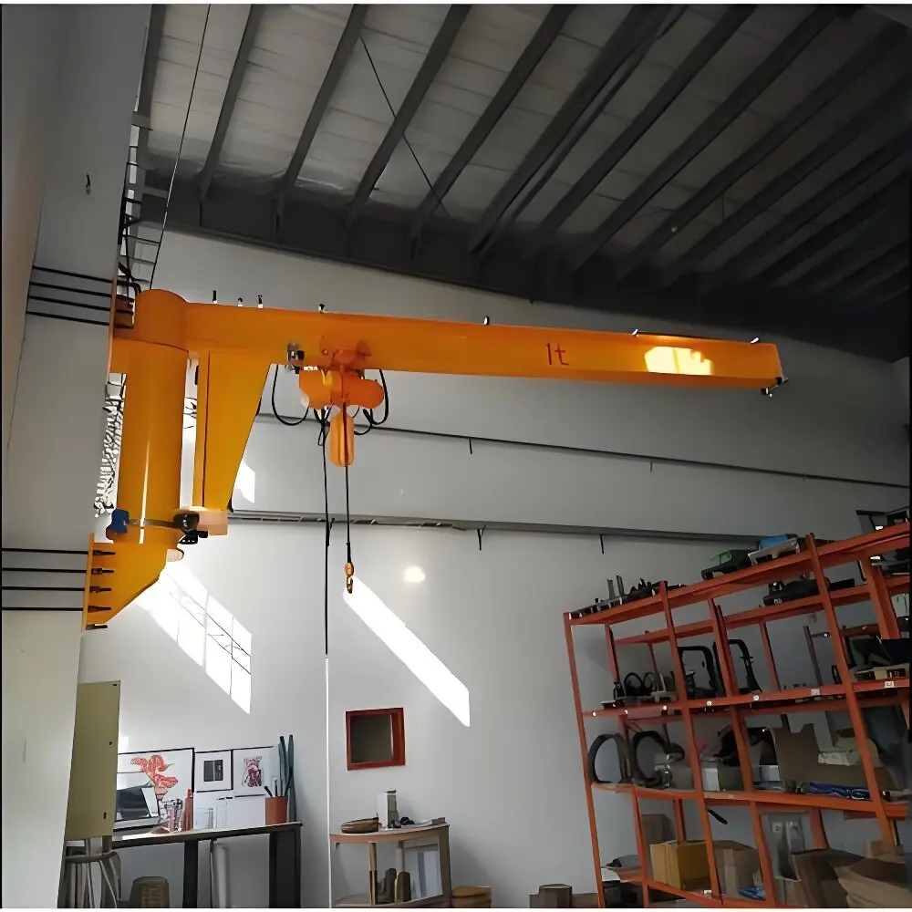 CE Certification Low Profile Wall Jib Crane 1 Ton 3m 180 Degree Swing for Limited Space Warehouse Installation