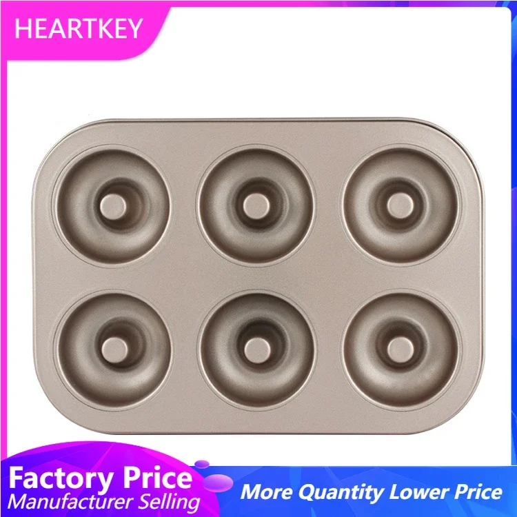

Non-stick 6 Cavity Silicon Donut Baking Pan Cake Mold Baking Tray