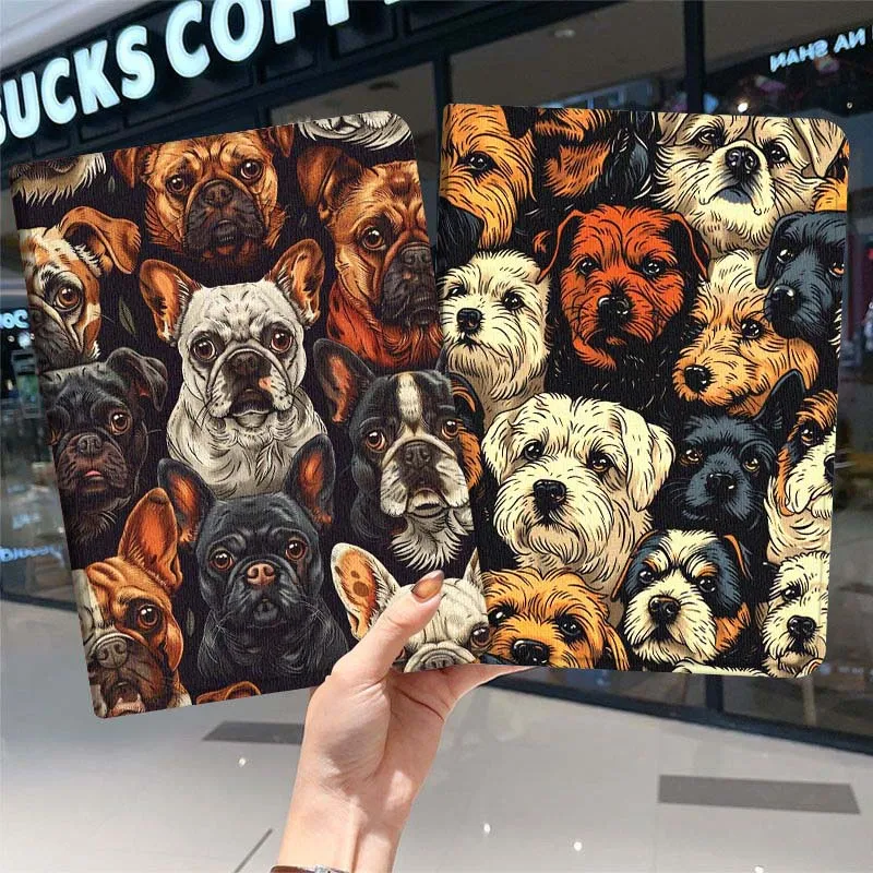 

Artistic dog illustration Cover For iPad Pro Air Mini 1 2 3 4 5 6 7 7th 8th 9th 10th 11th 10.2 9.7 10.5 10.9 11 Tablet Case