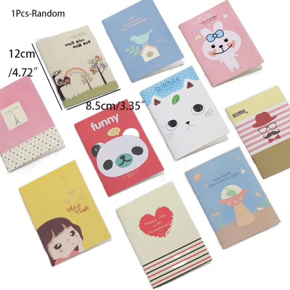 Portátil Mini Cartoon Notepad, papel bonito, macio, criativo, livro de bolso, papelaria, bonito