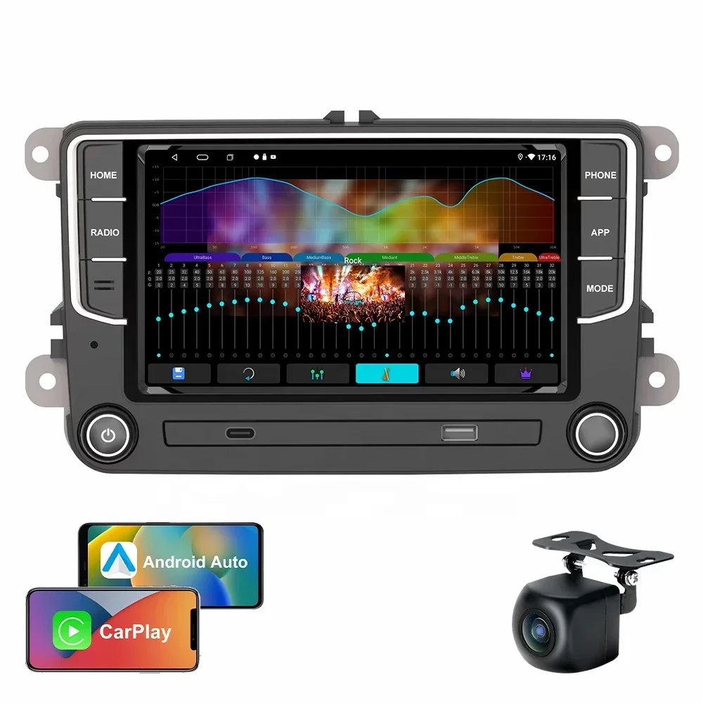 

Jmance 7 inch Dashboard Ram 2GB Rom 32/64GB For Volkswagen Mirror Link Multimedia Double Din Car Radio Android Auto Carplay