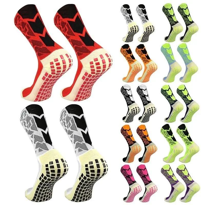 

Colorful Football Sports Socks Mid-calf Anti-slip Game Training Outdoor Thickened Towel Bottom Running Sports Socks for Men