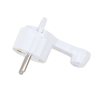 Anssin Extra  Flat Plug 250 V (16 A) White Socket Adapter With Folding Handle & Cable Kink Protection, European Standard