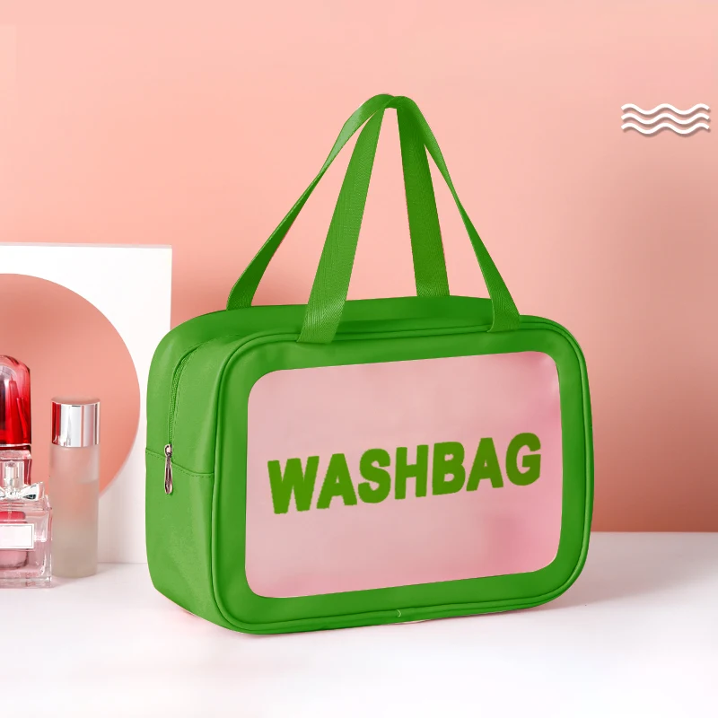 Three Piece Set of Toiletries PVC Waterproof Storage Bag Wash Bag Makeup Bag Large Capacity Waterproof Frosted Transparent Bag