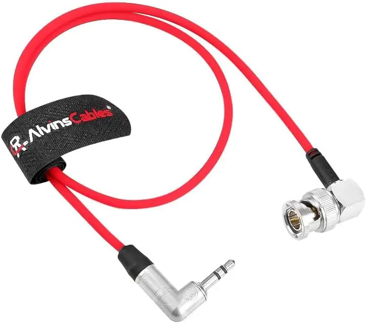 Alvin's Cables Tentacle Sync 3.5mm TRS to BNC Timecode Cable Ultra Soft for Canon C70 C300 Sony F55 FX9 FX6 Zoom F4 F8n Pro 20in