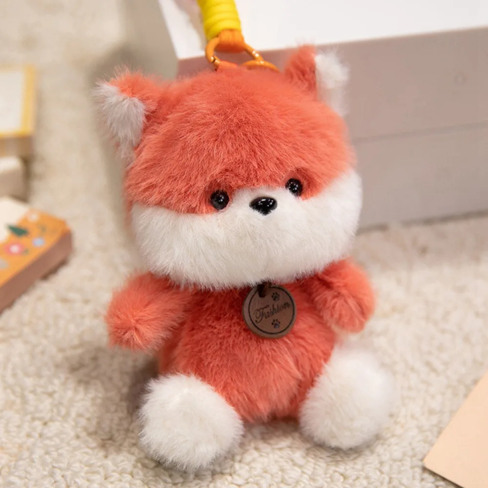 Simpatico animale panda rosso portachiavi in peluche per bambini giocattoli di peluche borsa da donna ciondolo zaino per ragazze decorazione regalo accessori portachiavi Kawaii