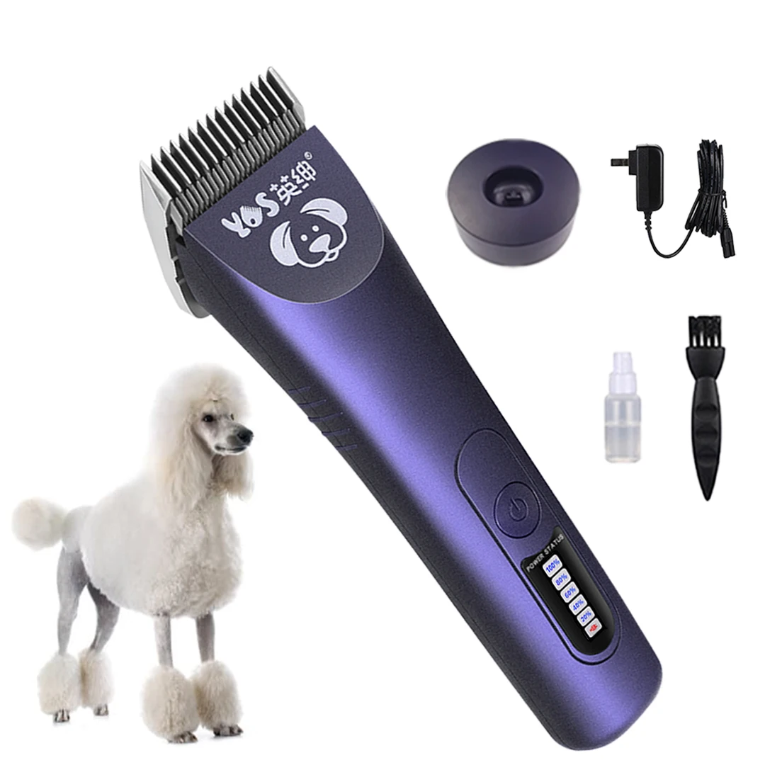 

Cordless Detachable Dog Pet Hair Grooming Clipper Titanium Steel Blade Large Dogs Cats Ceramic Material Source-Battery