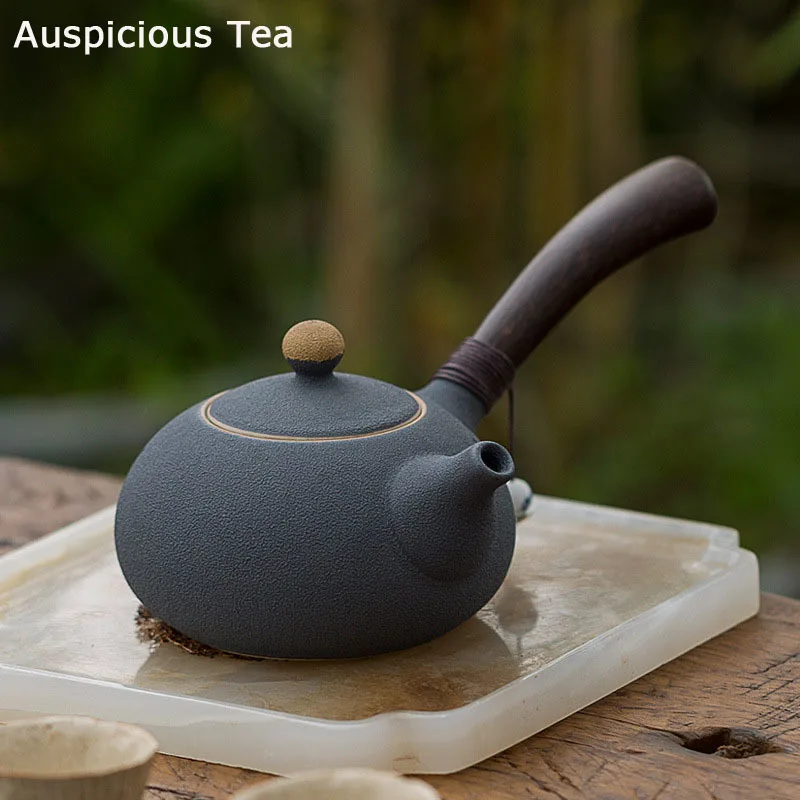 210ml Chinese Ceramics Side Handle Teapots Handmade Porcelain Tea Set Household Kettle Tie Guanyin Oolong Teaware Supplies