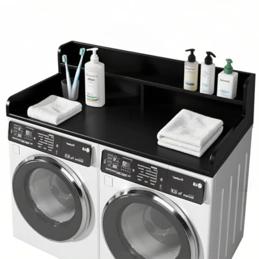 

2Tier Washer Dryer Countertop with 2.75 Protective Rails for Laundry Room Organization 54 W x 27.5 D Topper with NonSlip Pad an