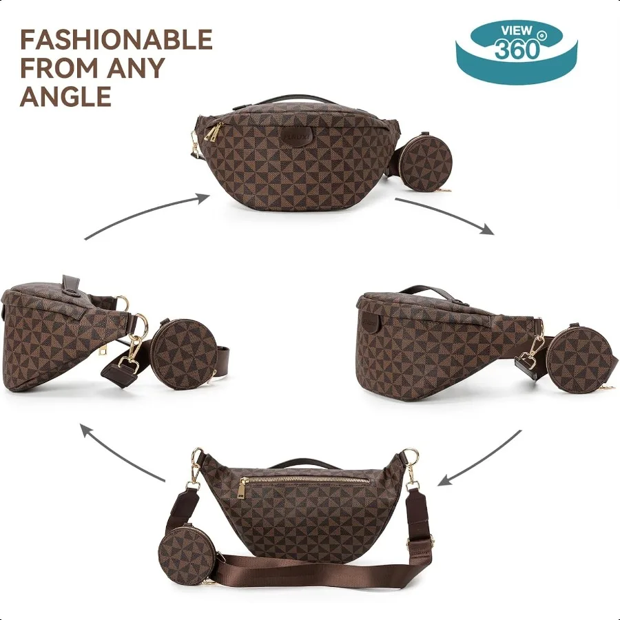 Crossbody Sling Bag Purse for WomenSling Bag for Women Small Belt Chest Bum Bag Checkered Crossbody bag for Daily Shopping Trav