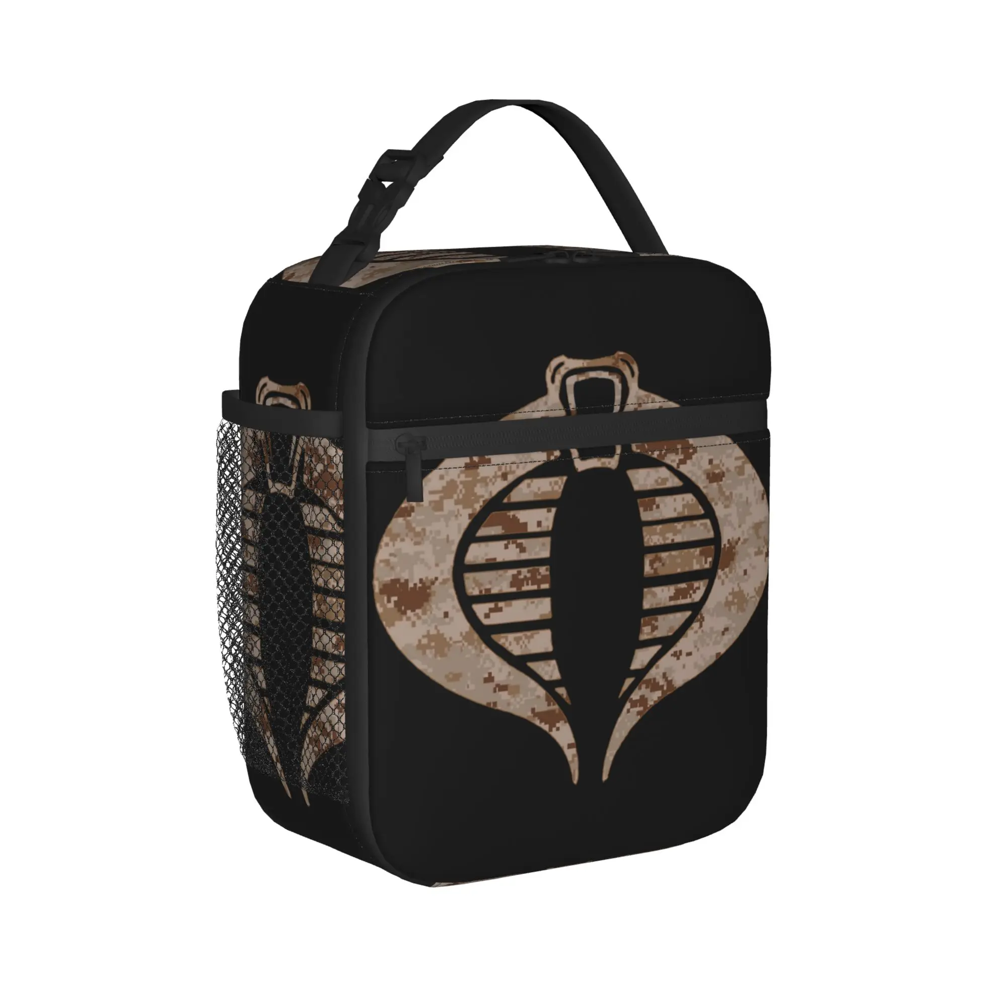 Cobra Logo Marpat Crimson Desert  Camo Insulated Lunch Bag Thermal Bag Meal Container  Tote Lunch Box for Men Women College