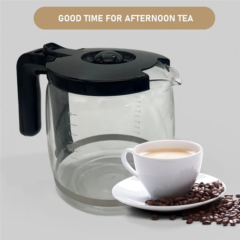 B90B-14-Cup Glass Coffee Carafe Replacement For Cuisinart DCC-2200, DCC-2800, DCC-2600, DCC-3200 Coffee Machines