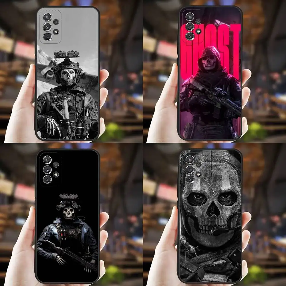 حافظة هاتف COD Call Of Duty G-Ghost لهاتف سامسونج S25، S24، S21، S22، S23، S30، Ultra، S20، Plus، Fe، Lite، Note، 10,9,5G غطاء أسود