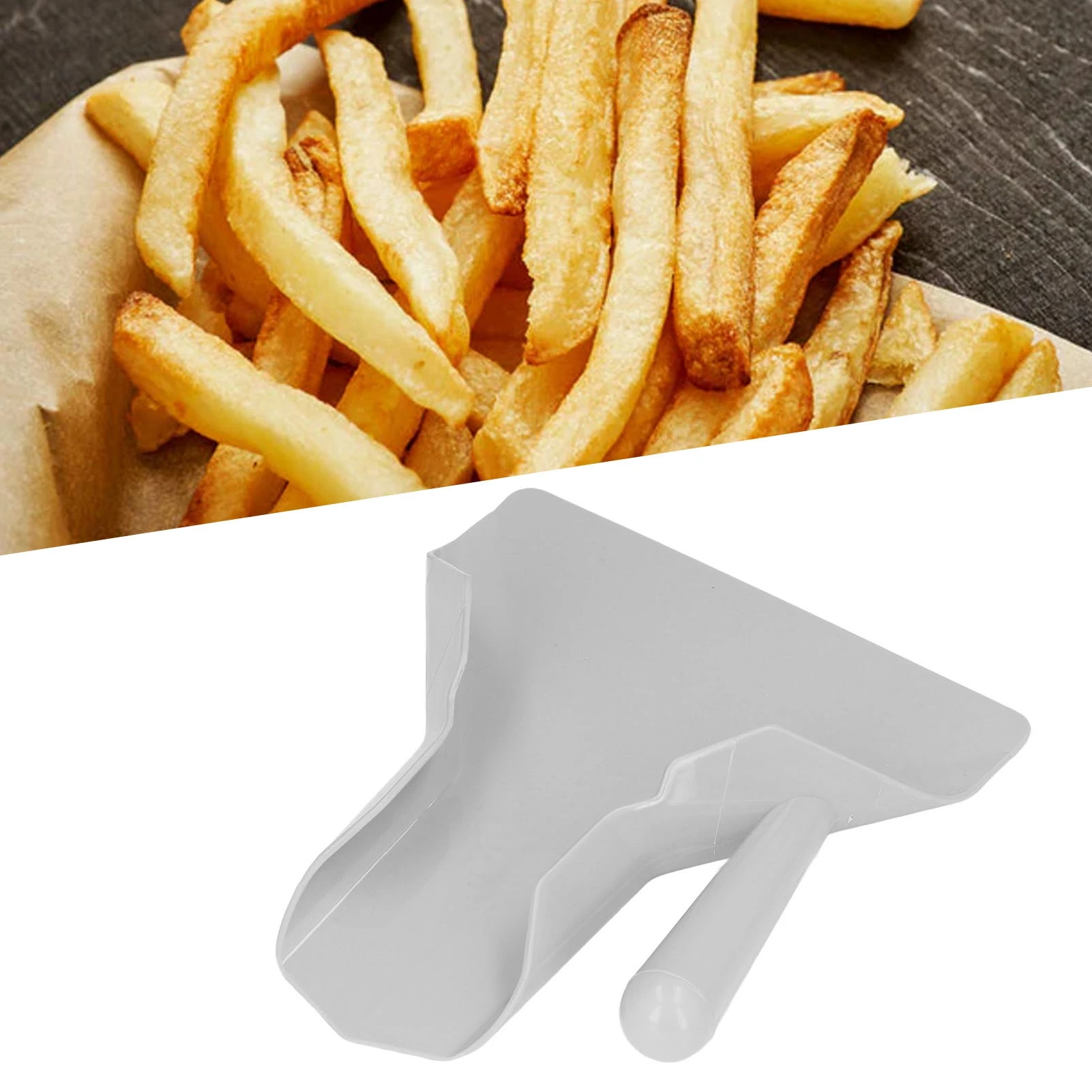 Plastic Chips & French Fries Scoop Non Slip Right Handle, Scratch Resistant for Hotels/Restaurants/Buffets Kitchen Utensils