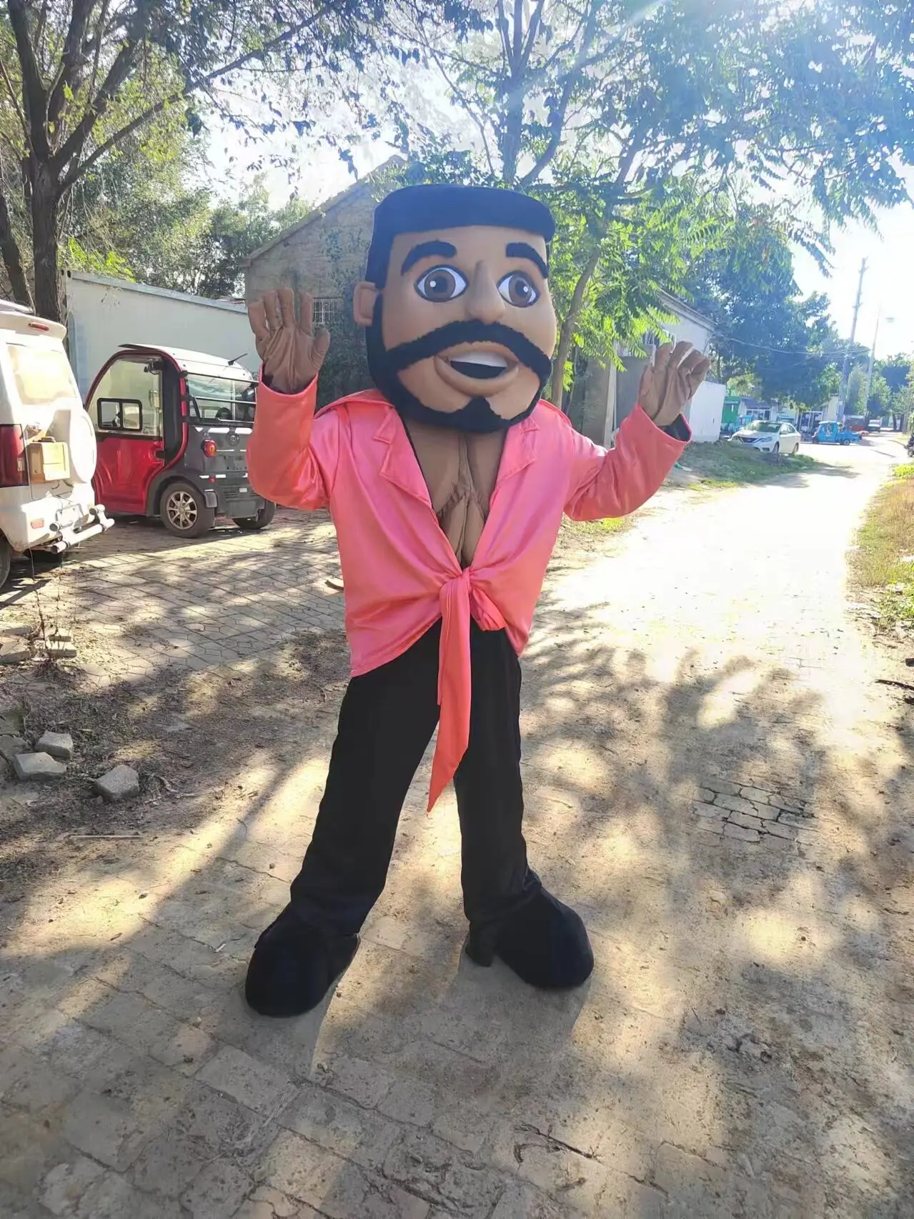 Custom made stripper man mascot costume muscle woman mascot costume