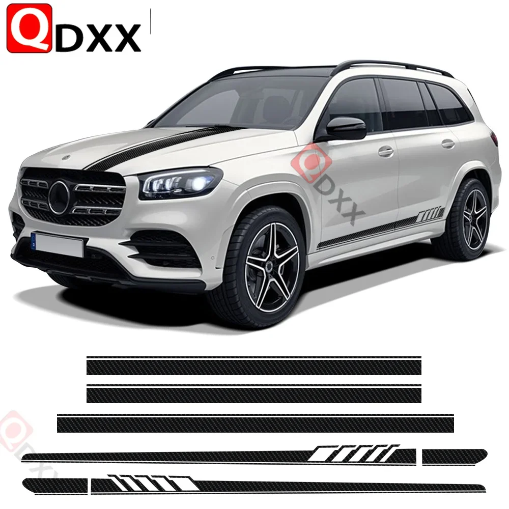 

Для Mercedes-Benz GLS-Класса X167 X166 Edition 1 AMG Style: наклейка на боковые пороги и полоса на капот