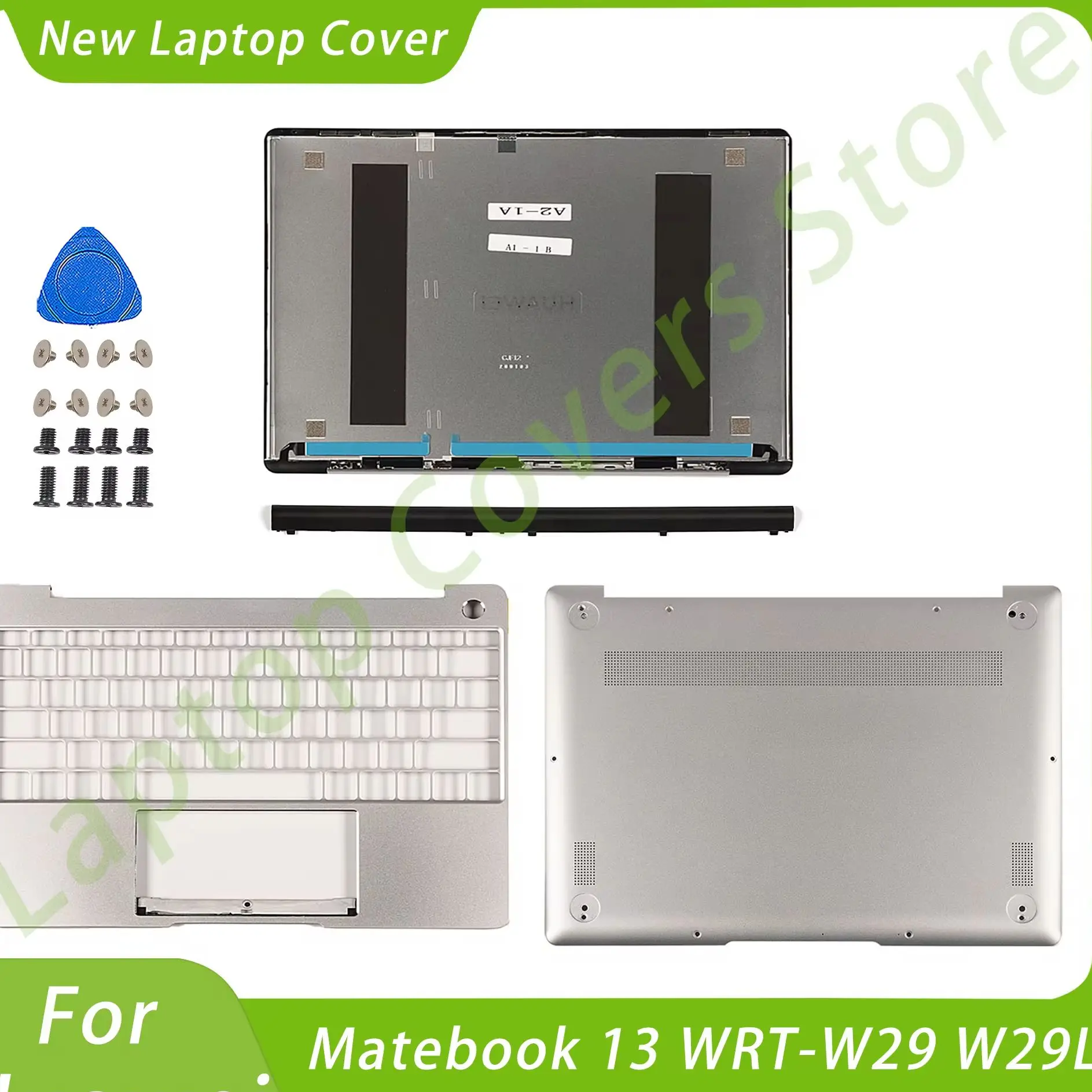 LCD Back Cover For Matebook 13 WRT-W29 W29L WRTB-WFE9L HN-W19R W19L Top Case Palmrest Bottom Case HingeCover Laptop Parts