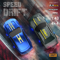 RC Car 4x4 2.4G 4WD 1/43 Remote Control Racing Drift Vehicle High Speed Off-road RTR with 7 Color LED Lights Toys Kids Boys Gift