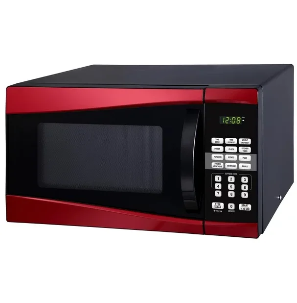 0.9 Cu. ft. 900W Red Microwave Oven