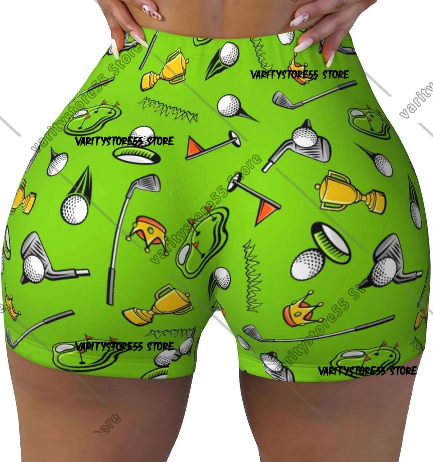 شورت رياضي مطبوع للتمرين للنساء، شورت نشط ناعم وناعم لصالة الألعاب الرياضية واليوجا