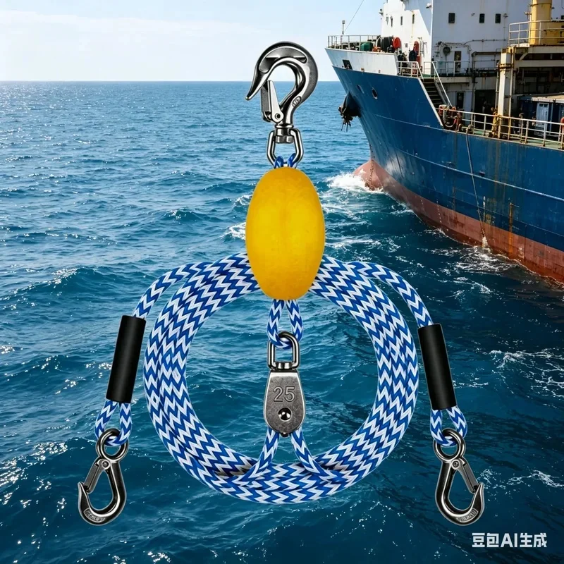 1pc 46cm/2.4m Tow Rope Quick Connector Water Sports TowHarness QuickRelease Connector For Tubing Boat With Hook Pulling System