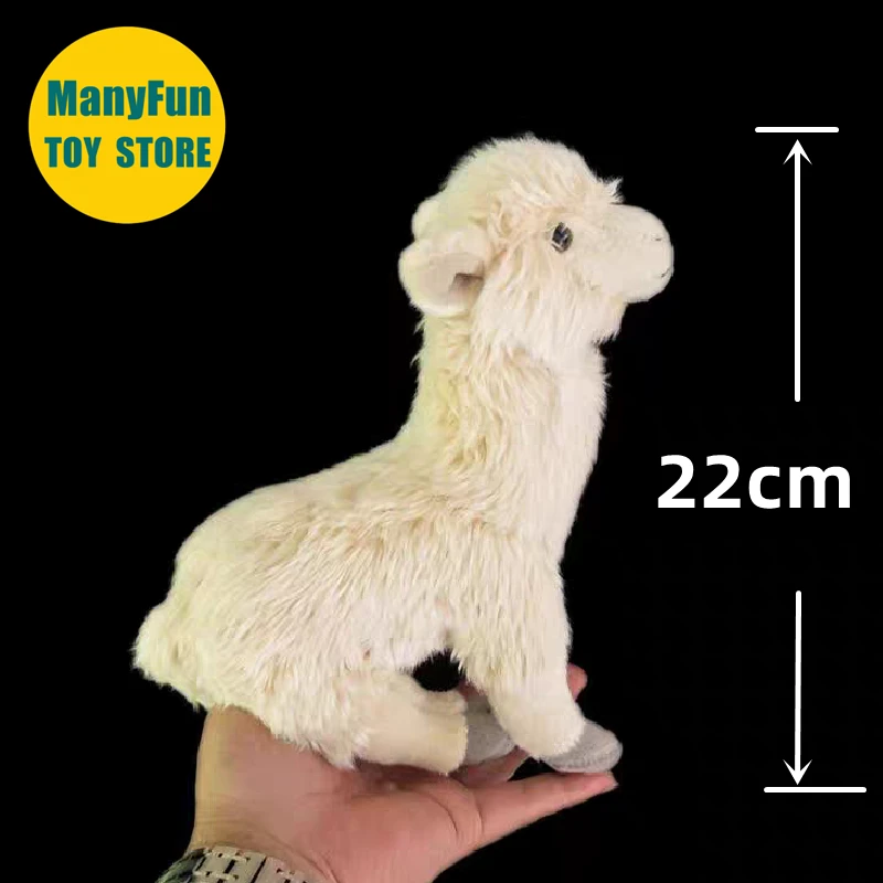 Alpaca Plush Animal Guanaco Paca Plushie Realistic Llama Stuffed Toy Lifelike Vicuna Simulation Soft Doll Collectors