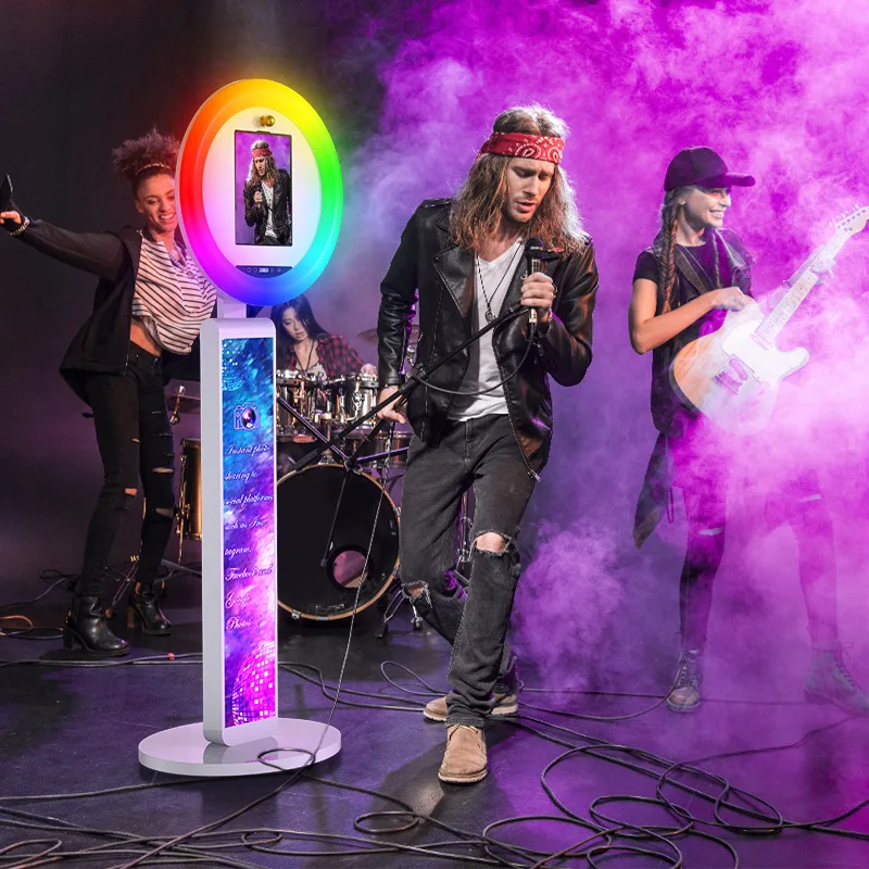 Flat panel photo booth LED ring light portable photo