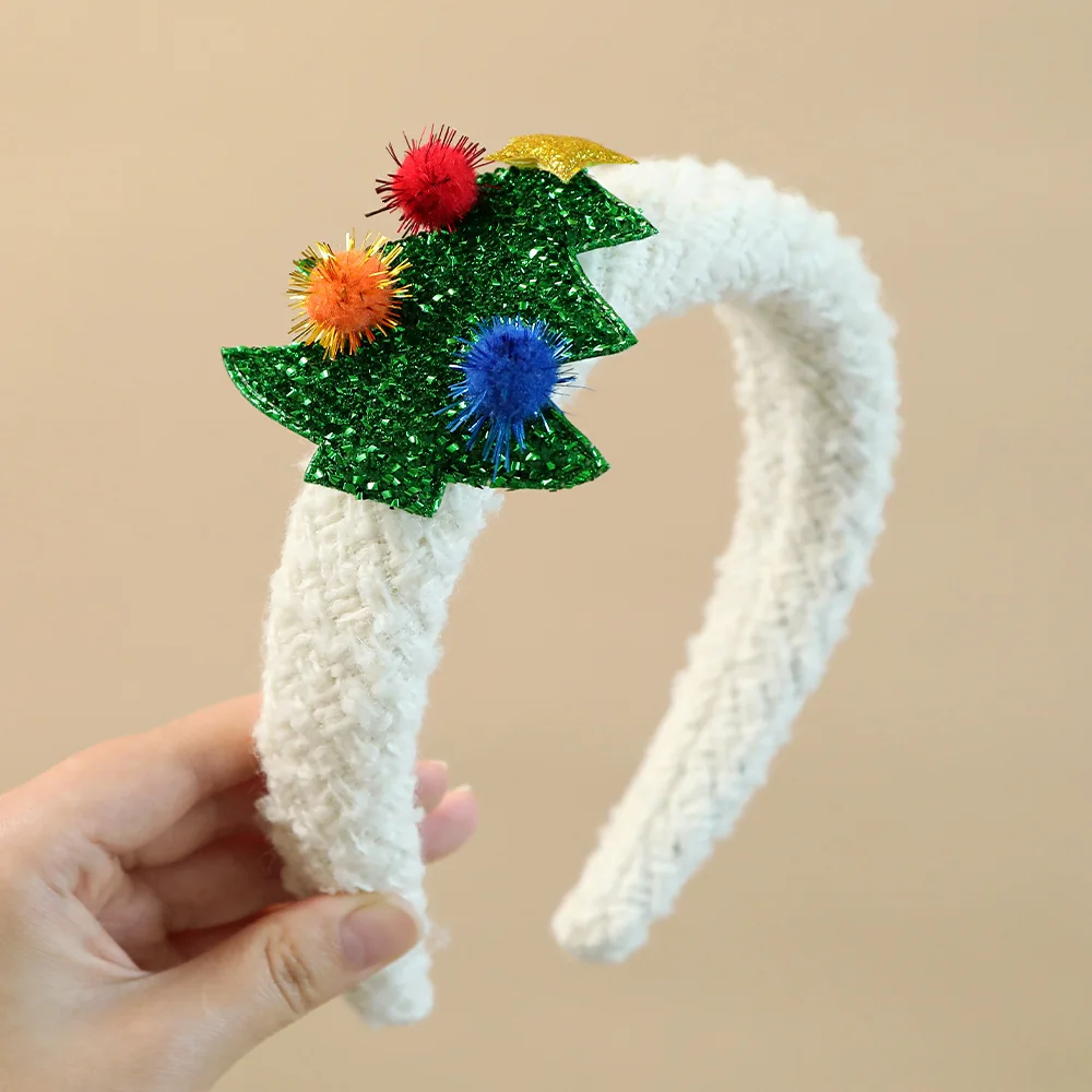 Holiday hair accessories, featuring cartoon characters, hearts, and patterns such as Santa Claus, snowmen, and reindeer