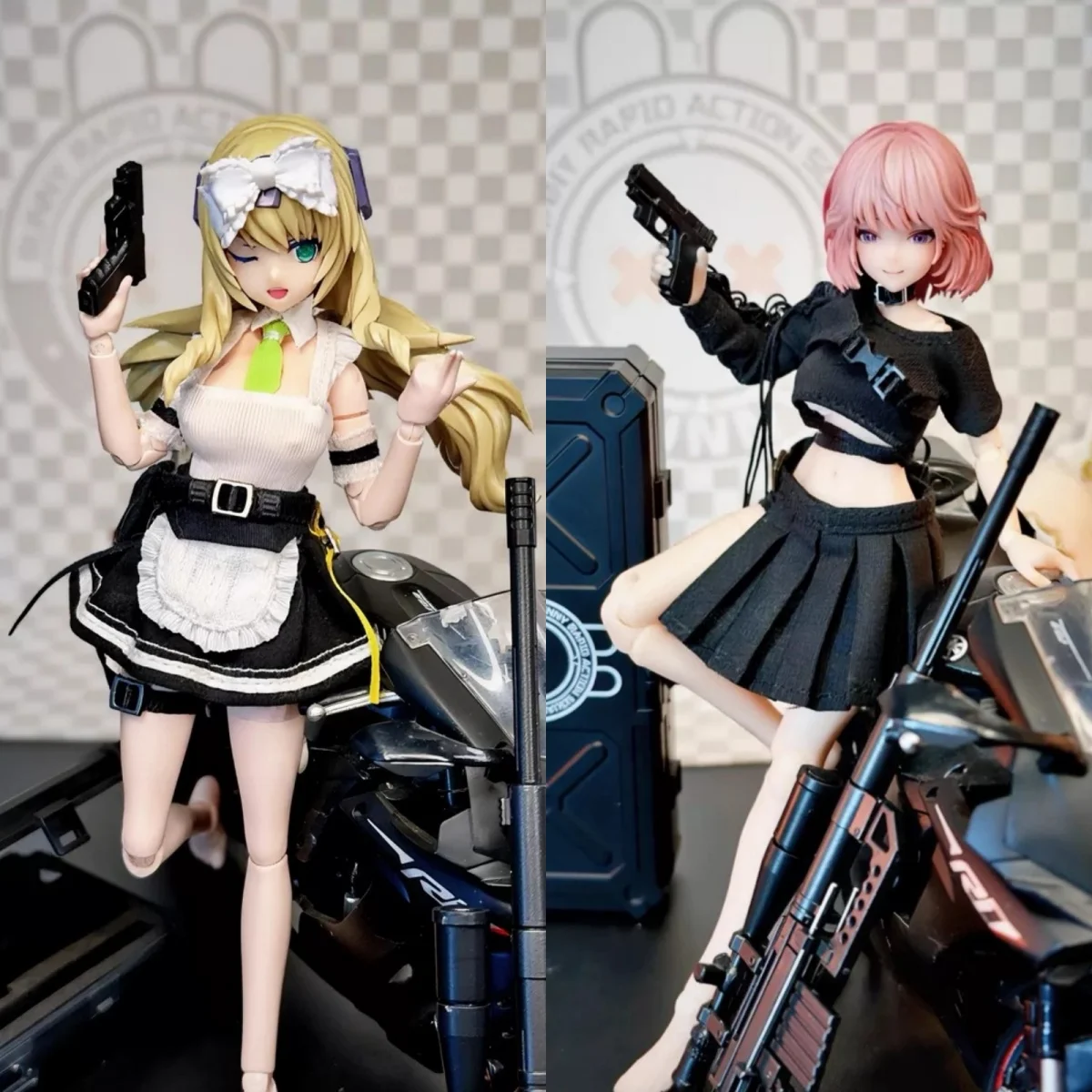

【Clothing Only】1/12 Scale Female Soldier Clothing Accessories Tactical Outfit Maid Dress Set Fit 6''Action Figure For Fans DIY