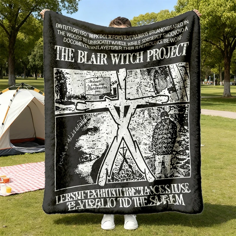 The Blair Witch Project 1999 Flannel Blanket, Horror Mystery Movie Unisex Softstyle T, Flannel Throw