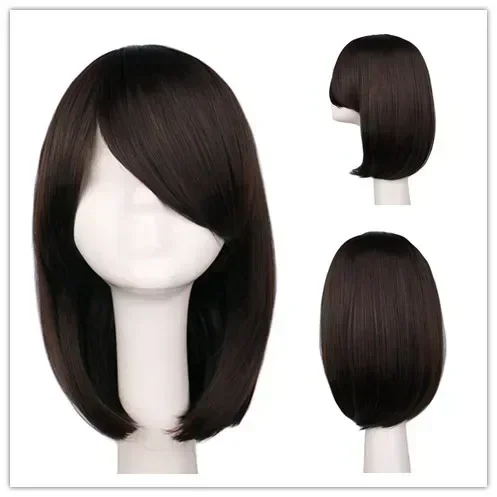 Synthetic short bob straight hair with trimmable bangs Lolita Ombre pink red blue purple cosplay wig for women short wigs