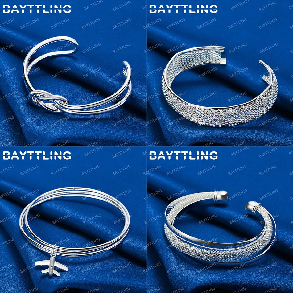 

Luxury 925 Sterling Silver Exquisite Airplane Braid Bracelet Women's Charm Wedding Jewelry Gift Accessory