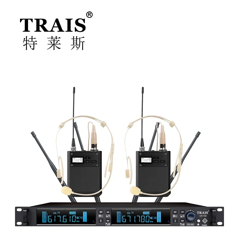 Trais True Diversity Wireless Microphone Handheld Bodypack Stage Performance UHF Wireless Microphone