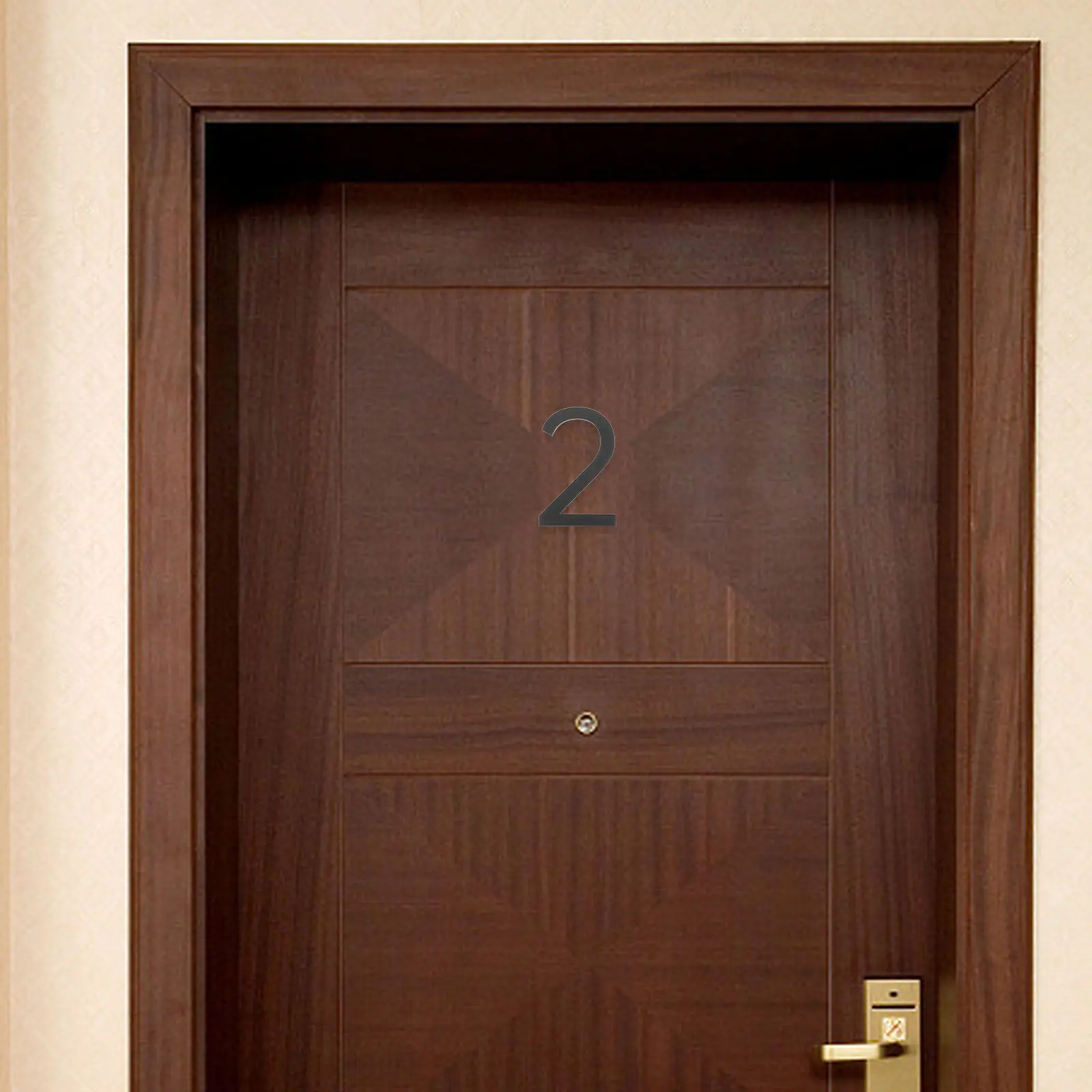 3D Acrylic Number Stickers Black Adhesive House Number Sign Room Door Office Mailbox Decoration House Address Numbers