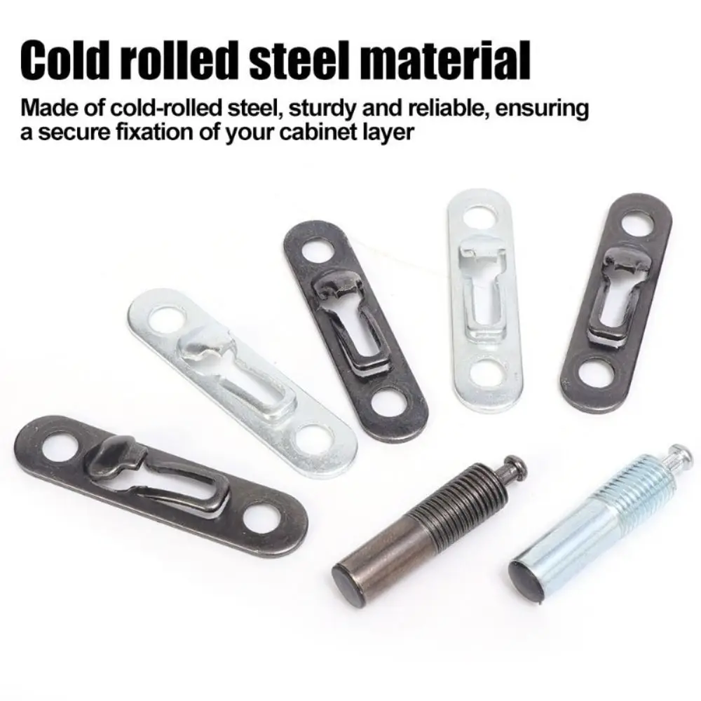 5Sets Concealed Installation Wardrobe Sliding Buckle Two-in-one Invisible Furniture Invisible Connectors Elastic Hardware Tools
