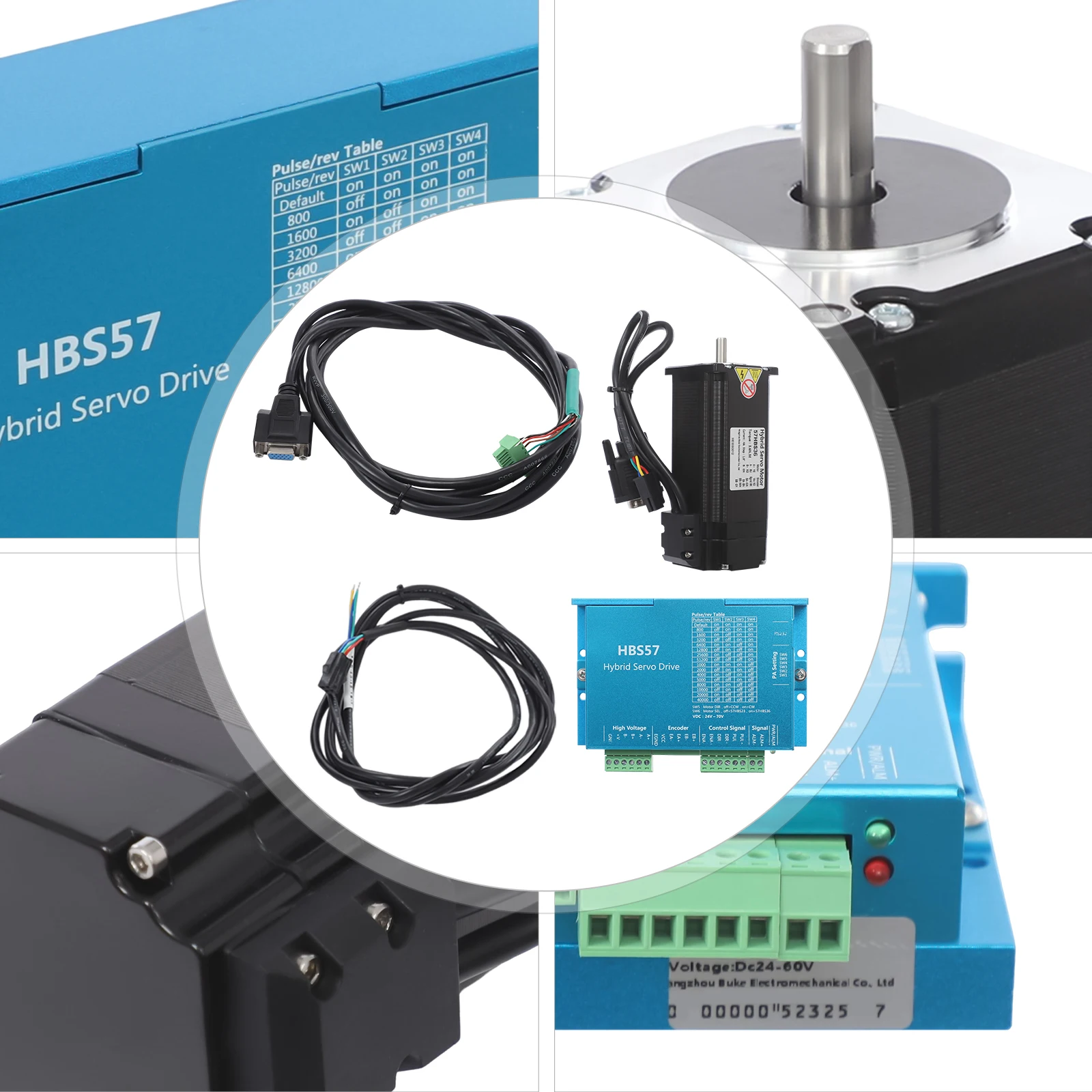 Vollständig geschlossenes Schrittmotor-Kit DC 24V-60V Motor-Treiber-Set mit natürlicher Kühlung für elektronische Geräte – Detail 5