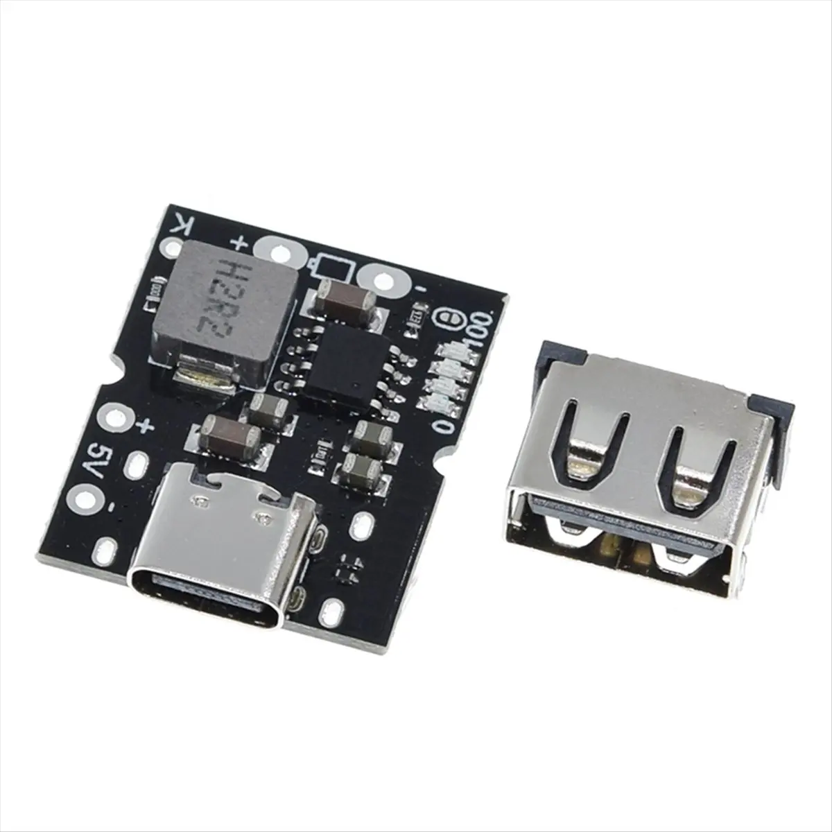 DT60 Type-C USB 5V 2A Boost Converter Step-Up Power Module Lithium Battery Charging Protection Board DIY Charger,No Welding
