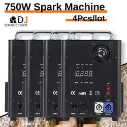 4Pcs/lot NEW! 750W Cold Spark Firework Machine 750W 600W Sparker Machine Ti Powder Dmx Remote Control Fountain Sparkular Machine